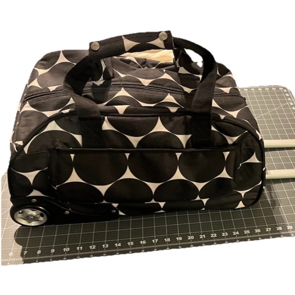 Thirty-One Black and White Travel Bag